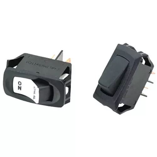 CARLING TECHNOLOGIES SWITCH, ROCKER, SPST, 12A, 250V, BLACK, RD221-MB-B-O-N