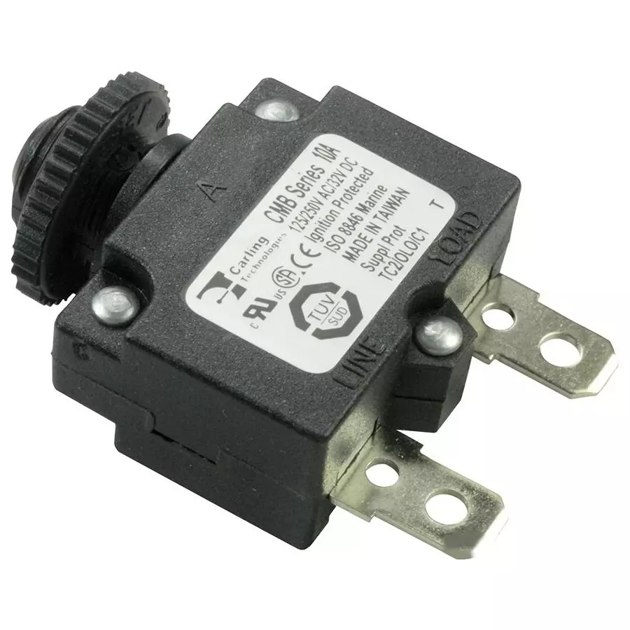 CARLING TECHNOLOGIES CIRCUIT BREAKER, THERMAL, 1P, 250V, 10A, CMB-103-11C3N-B-A