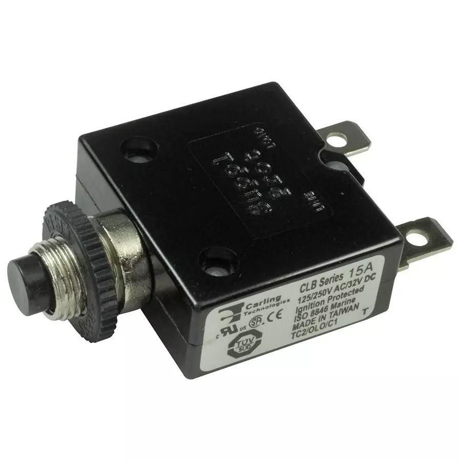 CARLING TECHNOLOGIES CIRCUIT BREAKER, THERMAL, 1P, 250V, 15A, CLB-153-11A3N-B-A