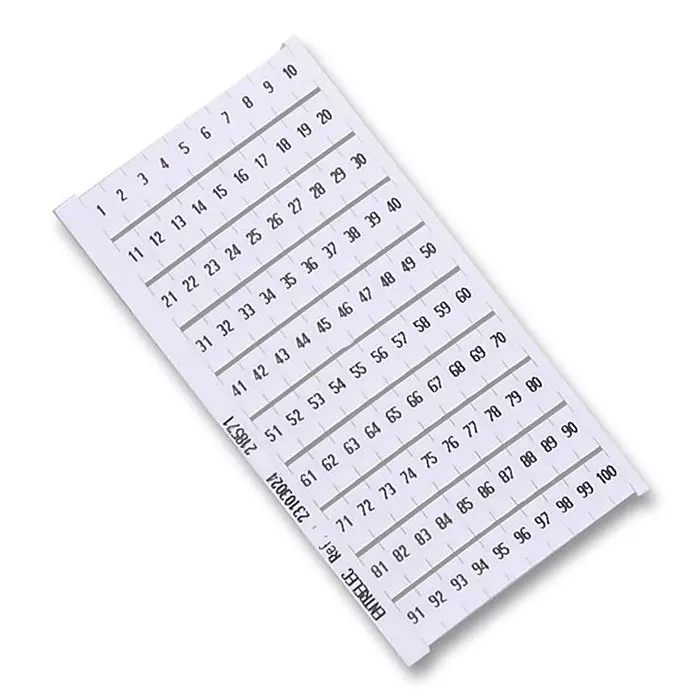 ENTRELEC - TE CONNECTIVITY MARKER, 1-100, 5X10MM, 023103024