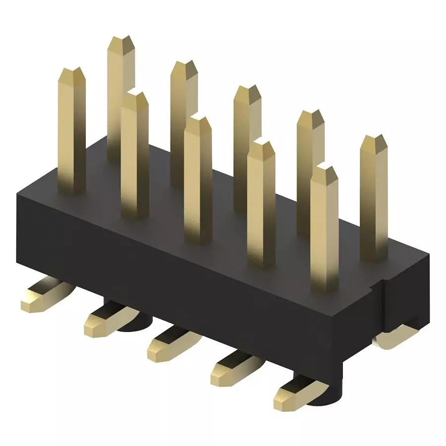 GCT CONNECTOR, HEADER, 6POS, 2ROW, 2.54MM, BG050-06A-0-0450-0737-0350-L-D (Pack of 10)