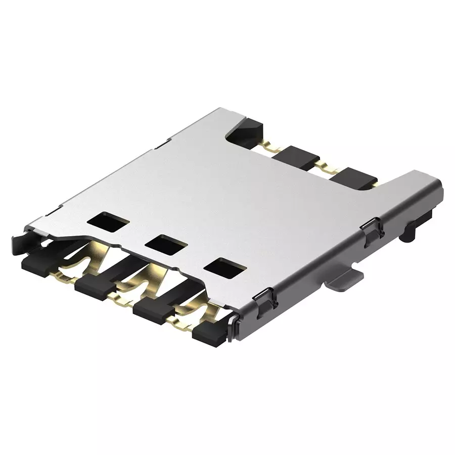 GCT NANO SIM CONN, PUSH-PULL, 6POS, SMT, SIM8051-6-0-14-01-A