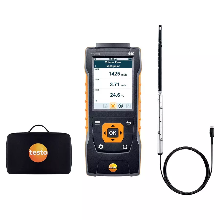 TESTO HOT WIRE KIT, 0 TO 30 M/S, 0563 4400