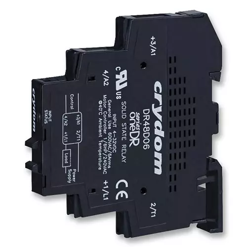 SENSATA/CRYDOM SSR, 240VAC/12A, 4-32VDC IN, 18MM, DR24D12
