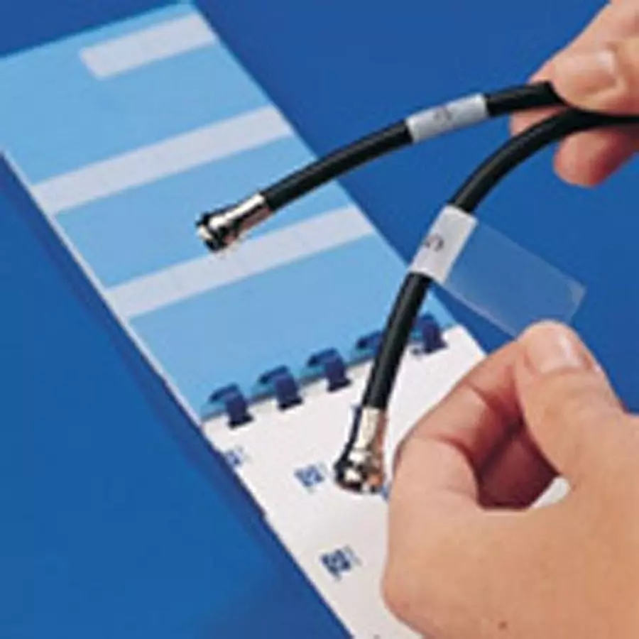 BRADY WIRE MARKER BOOK, BLANK WRITE-ON, SELF-LAM, 76.2MM W, VINYL, WHITE, PWC-PK-3 (Pack of 60)