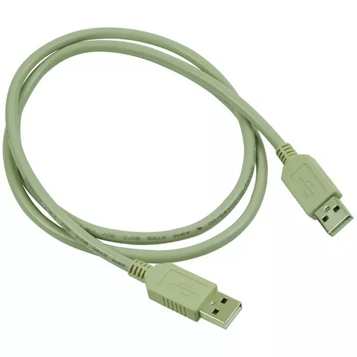 L-COM USB CABLE, 2.0 A PLUG-PLUG, 2M, GREY, CSMUAA-2M