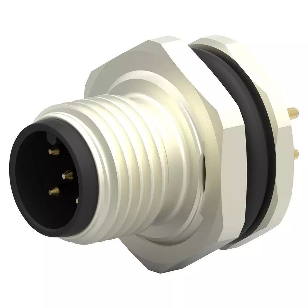 TE CONNECTIVITY Sensor Connector, M12, Plug, 5Pos, Panel, T4140012051-000