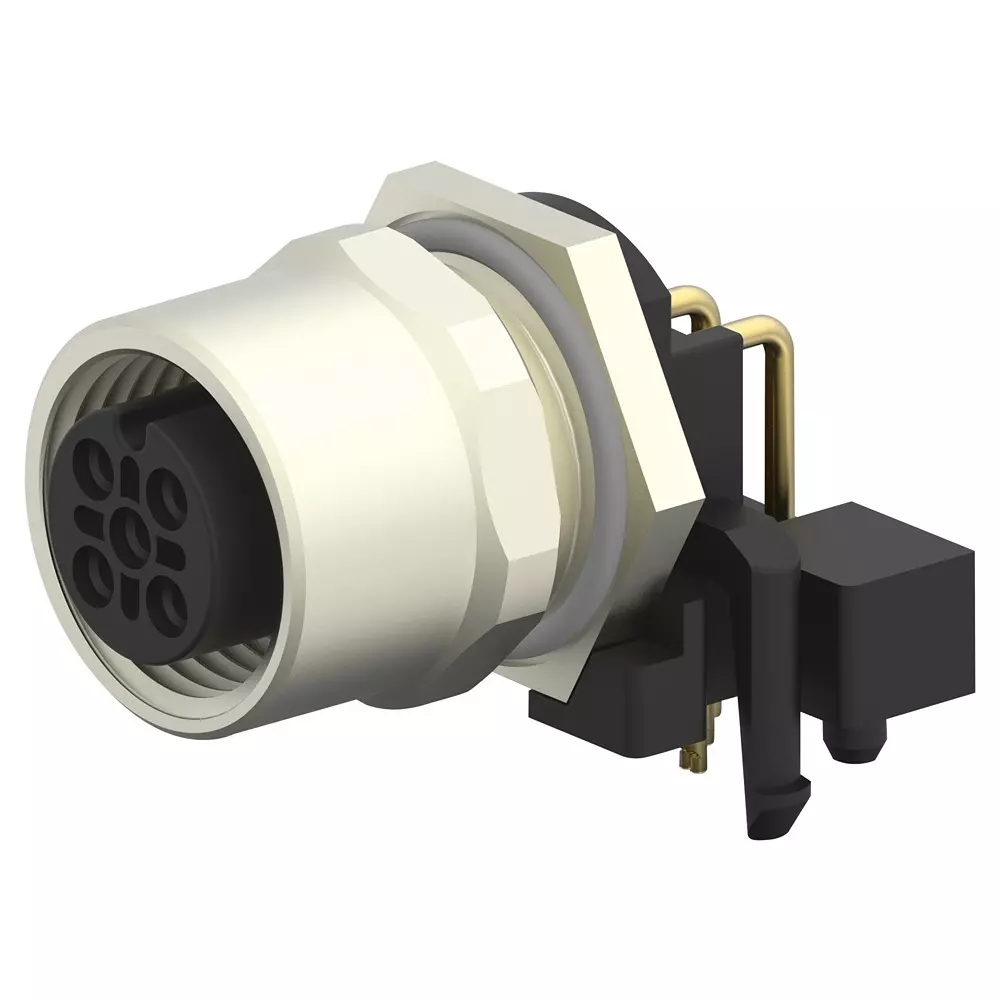 TE CONNECTIVITY Sensor Connector, M12, Rcpt, 5Pos, Panel, T4145015051-001.