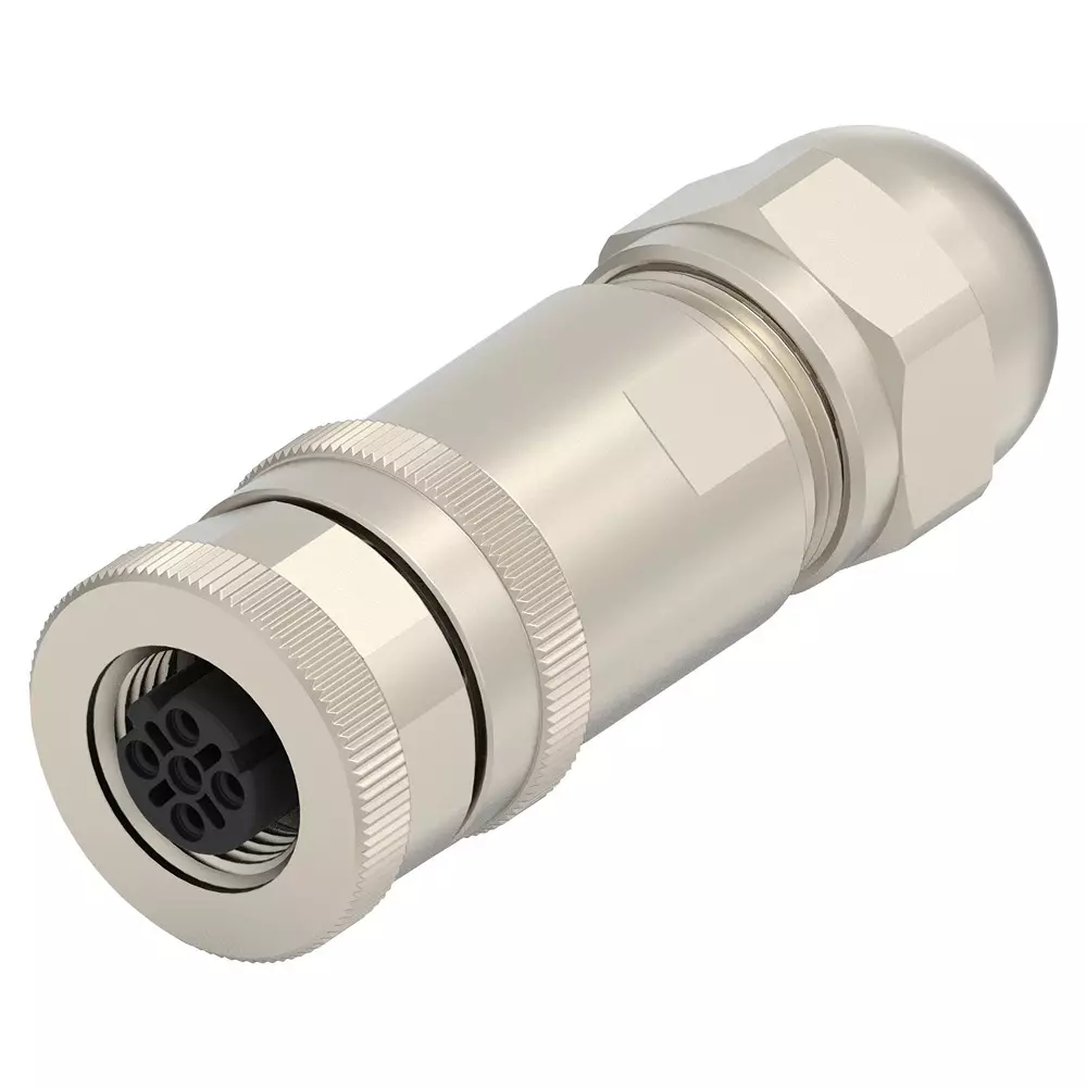 TE CONNECTIVITY Sensor Conn, M12, Rcpt, 4Pos, Cable, 2358990-4