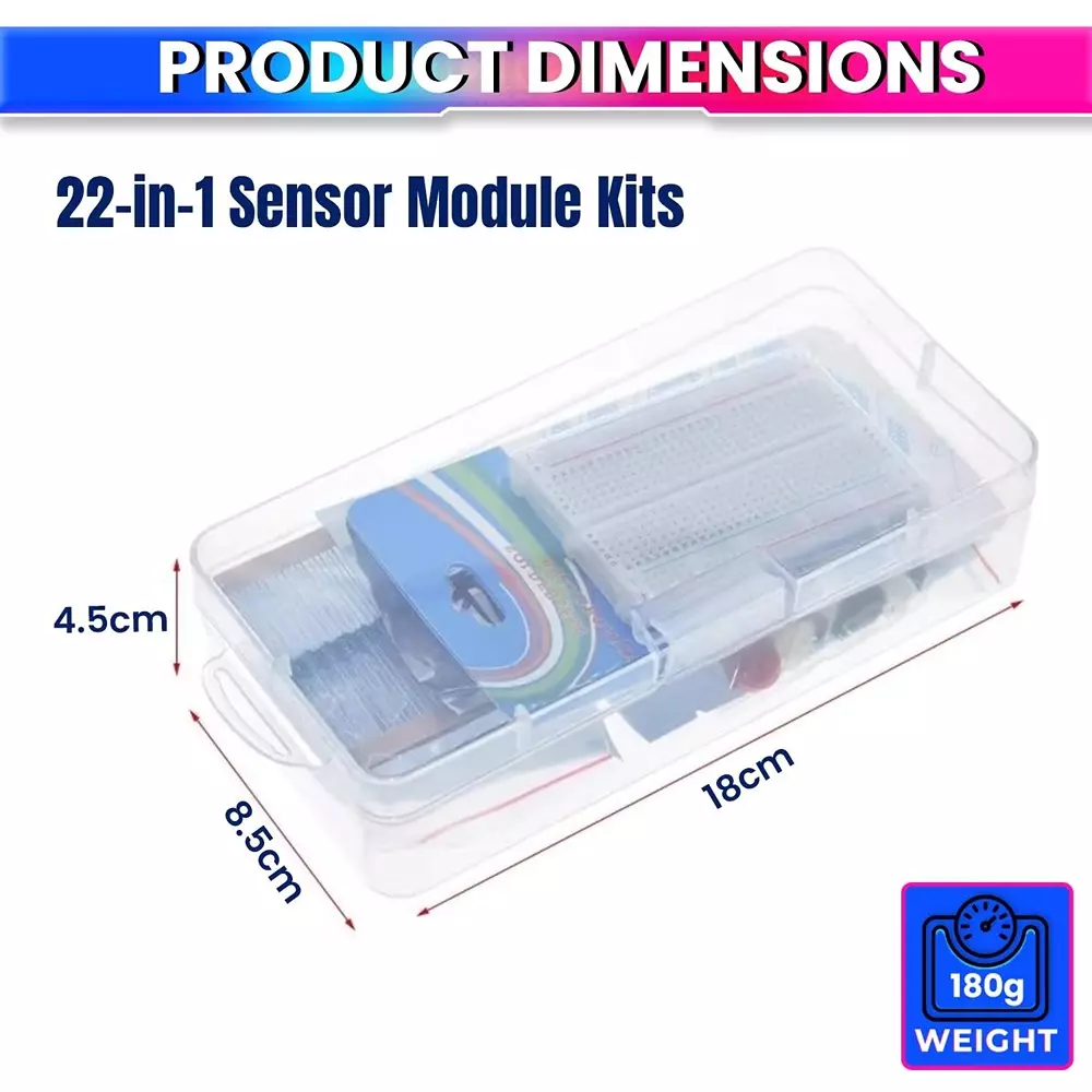 amiciSense 22-in-1 Sensor Module Kit with Comprehensive Starter Set for Raspberry Pi and IoT Project