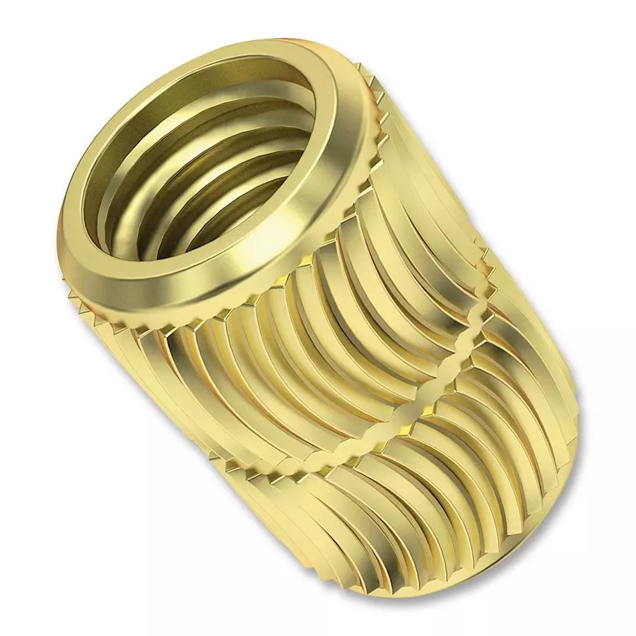TR FASTENINGS Brass Insert, Unheaded, M3.5, M3.5-UHBRHESF (Pack of 100 Pcs)