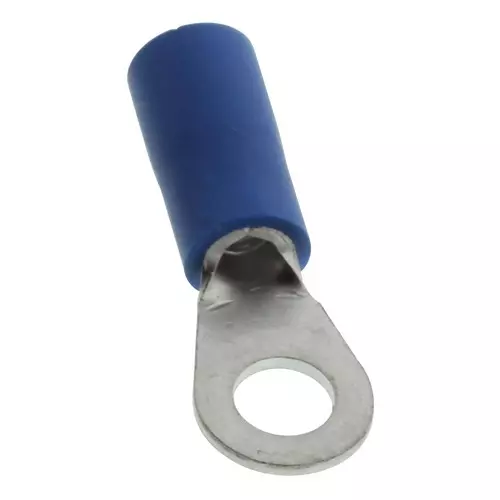 JST (JAPAN SOLDERLESS TERMINALS) Crimp Terminal, Ring, 4mm, Blue, FVGS4-2.5 K (Pack of 100 Pcs)