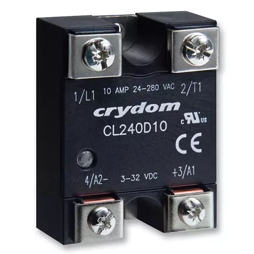 SENSATA/CRYDOM Ssr, Ip00, 280VAC/10A, 3-32VDC, Zc, CL240D10