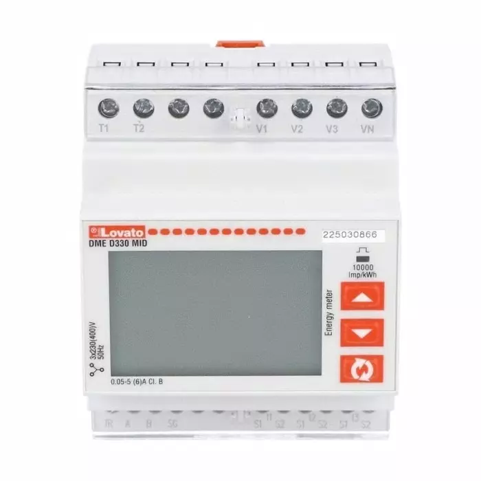Lovato 3 Phase LCD Energy Meter, Type Electronic, DMED330MID