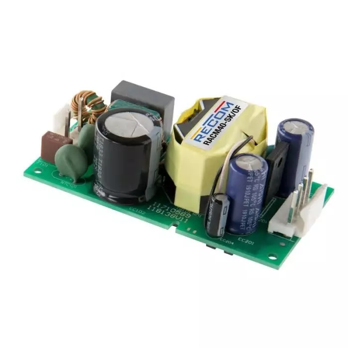 RECOM POWER Switching Power Supply 40 W 1 Output 12 V DC 3.334A, RACM40-12SK/OF/PCB-T