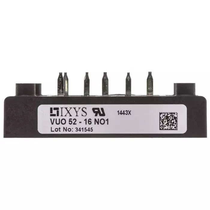 IXYS SEMICONDUCTOR Bridge Rectifier Module 55 A 1600 V 3-Ph Ase 5-Pin, VUO52-16NO1