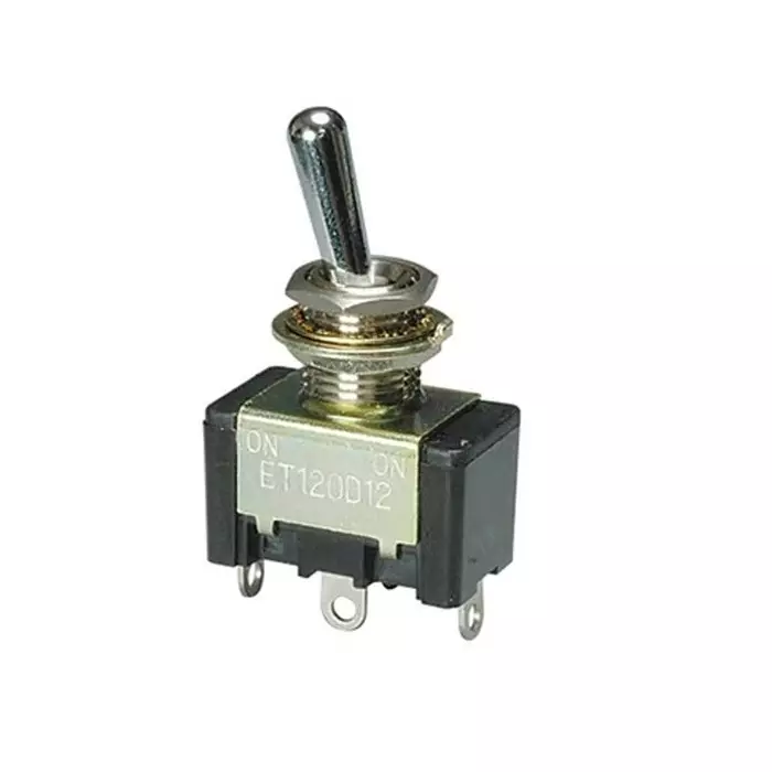 NIDEC COPAL ELECTRONICS GMBH Toggle Switch PCB Mount On-On SPDT Solder Terminal, ET115D12-Z