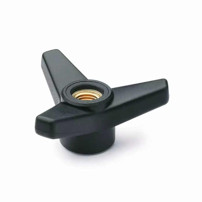 Elesa Glass Fibre Reinforced Polyamide Knob M8 Threaded Through Hole, 65555