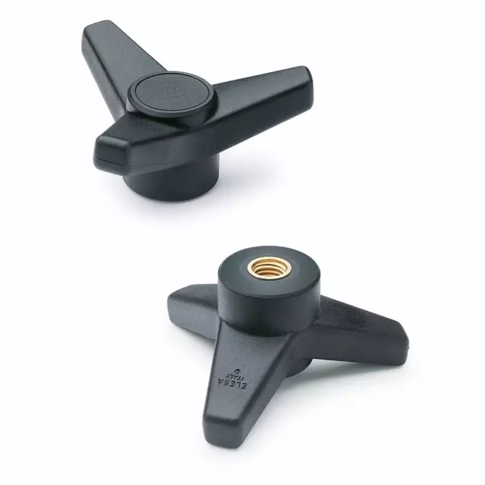 Elesa Glass Fibre Reinforced Polyamide Knob M8 Threaded Hole, 65635