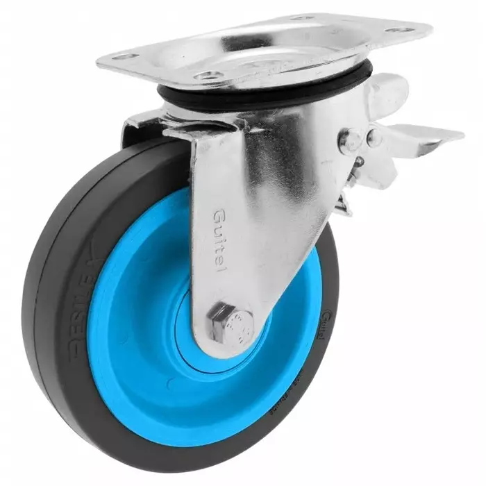 Guitel Hervieu Braked Swivel Castor Wheel 350 Kg Capacity 160 mm Wheel, 374562