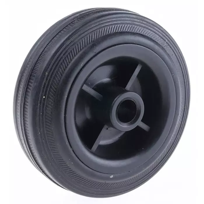 Guitel Hervieu Black Rubber Abrasion Resistant Trolley Wheel 100 Kg, 51001200