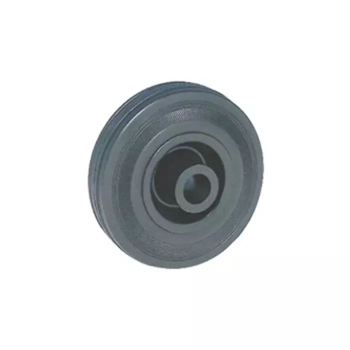 Guitel Hervieu Black Rubber Abrasion Resistant Trolley Wheel 100 Kg, 51001210