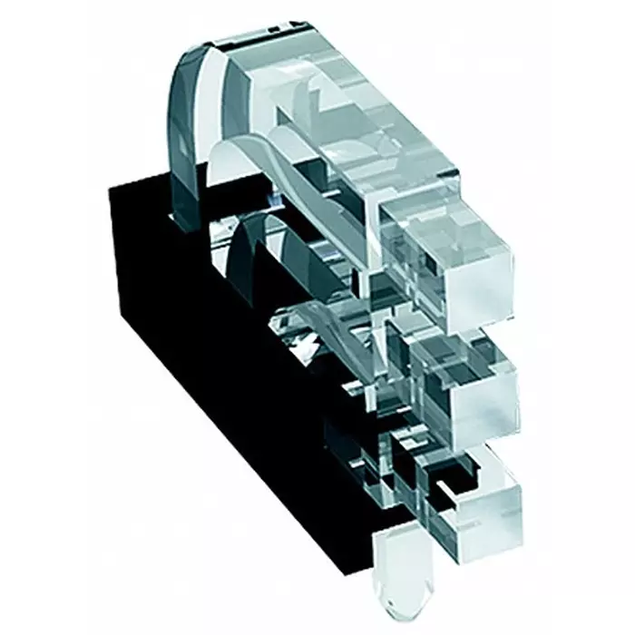 MENTOR PCB Mounted 3-Way Right Angle LED Light Pipe Tri-Level-Row Clear Square Lens, 1296.2613 (Pack of 5 Pcs)