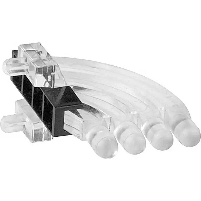 MENTOR PCB Mounted 4-Way Right Angle LED Light Pipe Quad-Level-Row Clear Dome Lens, 1276.1004 (Pack of 5 Pcs)
