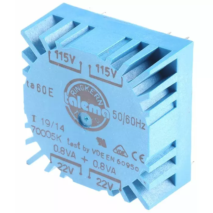 Nuvotem Talema Toroidal Transformer 115 V AC 230 V AC 2 x 22V AC 1.6VA 2 Output, 70005K