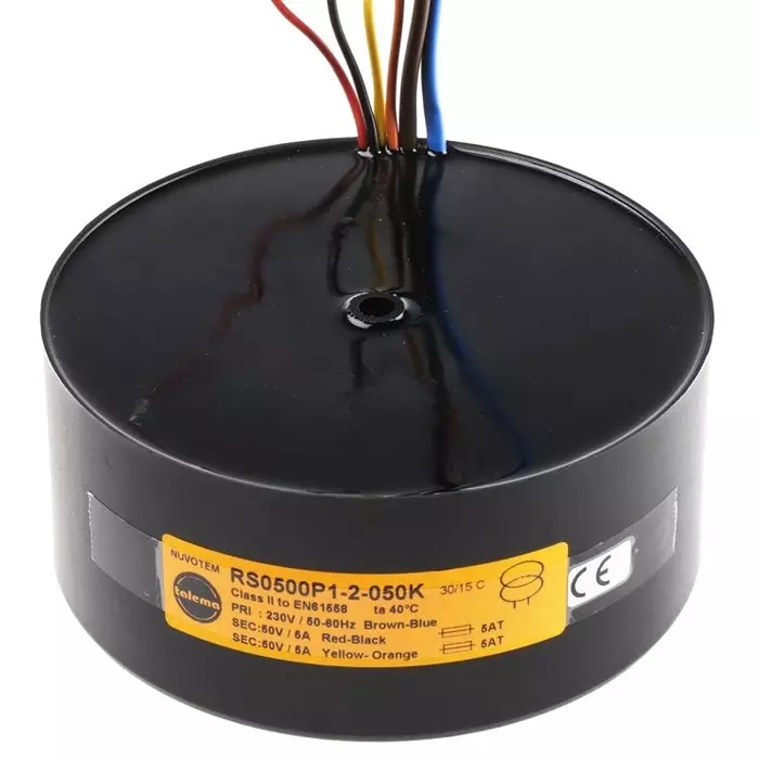 Nuvotem Talema Toroidal Transformer 230V AC 2 x 50V AC 500VA 2 Output, 0500P1-2-050K