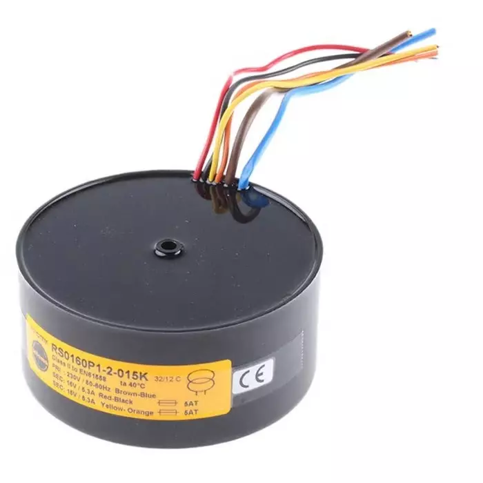Nuvotem Talema Toroidal Transformer 230V AC 2 x 15V AC 160VA 2 Output, 0160P1-2-015K