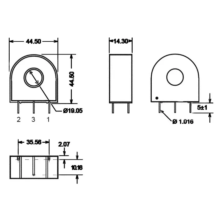 Nuvotem Talema AC-1 Series Current Transformer 100A Input 1000:1, AC-1100