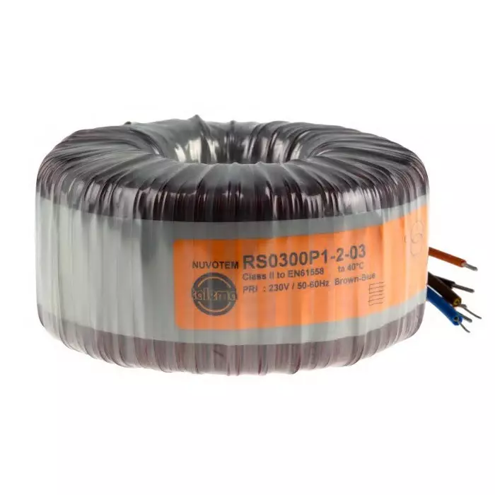 Nuvotem Talema Toroidal Transformer 230V AC 2 x 25V AC 300VA 2 Output, 0300P1-2-025