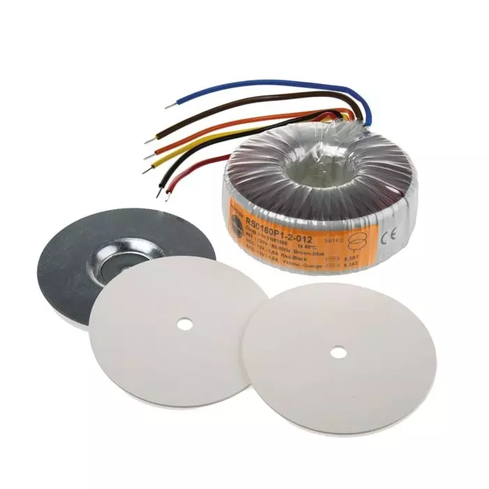 Nuvotem Talema Toroidal Transformer 230V AC 2 x 12V AC 160VA 2 Output, 0160P1-2-012