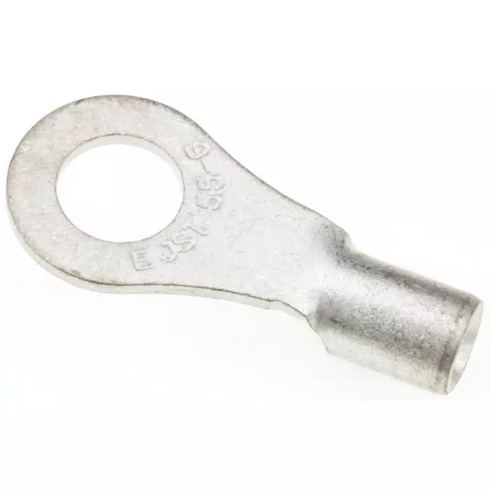 JST (JAPAN SOLDERLESS TERMINALS) R Uninsulated Ring Terminal 6mm Stud Size 2.6mm² to 6.6mm² Wire Size, 5.5-6 (Pack of 100 Pcs)