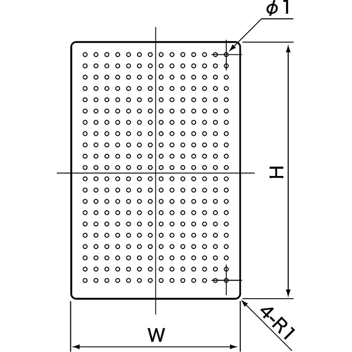 Takachi Electric Industrial Double Sided SMT Eurocard FR4 With 24x45 1 mm Holes 2.54x2.54 mm Pitch, TNF63-119