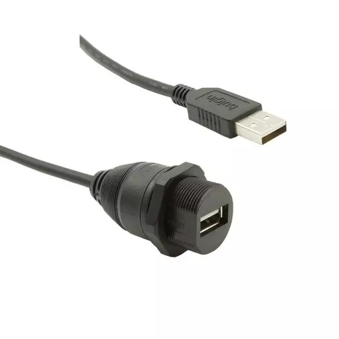 BULGIN LIMITED USB 2.0 Female USB A to Male USB A 2m, PXP0023/A/2M00/A