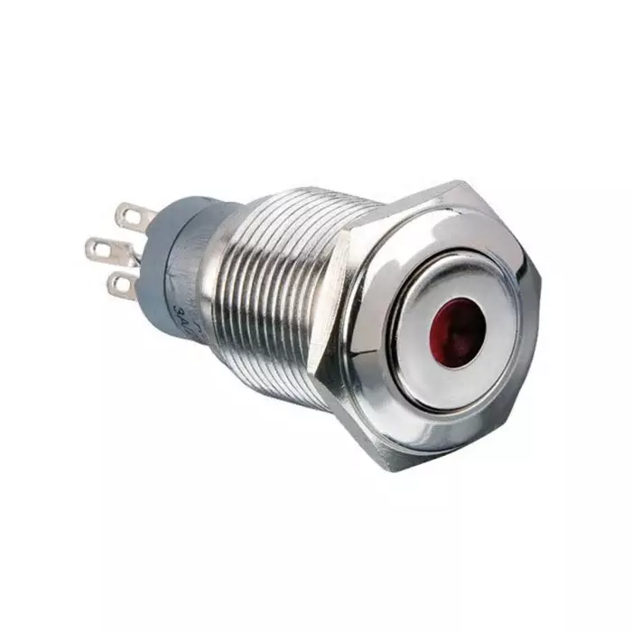 ARCOLECTRIC (BULGIN LIMITED) Illuminated Push Button Switch Momentary Panel Mount 16.2 mm Cutout DPDT Green LED 250V, MP0045/1D2GN012S