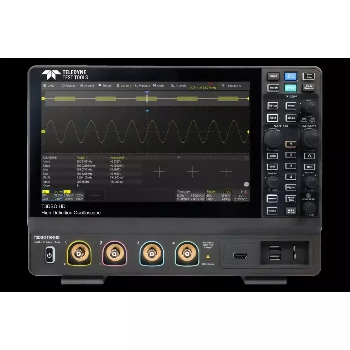 Teledyne LeCroy Bench Oscilloscope 100 MHz 4 Analogue Channels, T3DSO1104HD