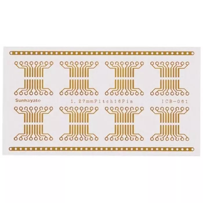 Sunhayato 16 Way Single Sided Extender Board Converter Board FR4 100 x 55 x 0.1mm, ICB-061
