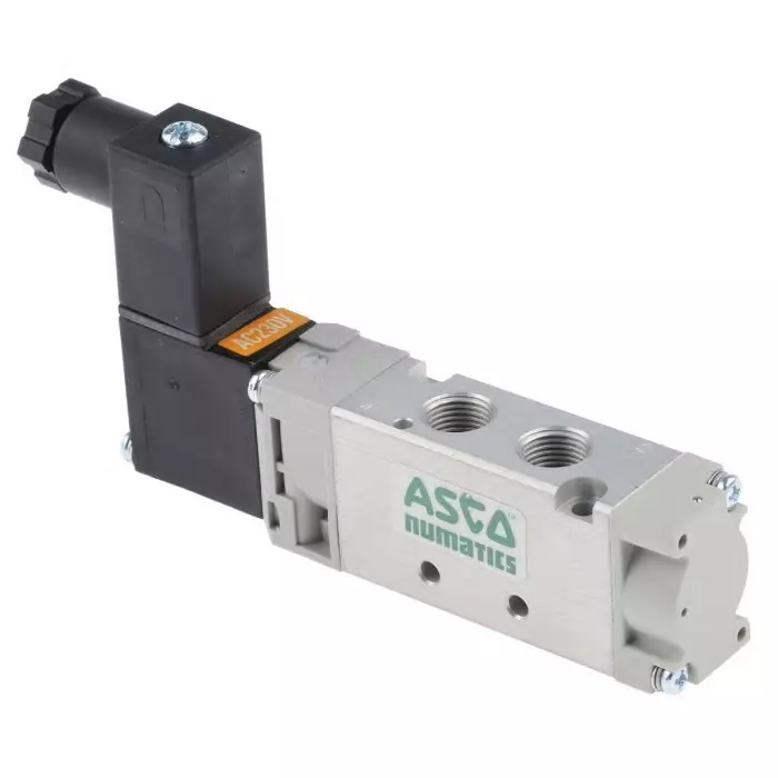 EMERSON - ASCO 5/2 Pneumatic Solenoid Valve - Solenoid/Pilot G 1/8 520 Series 230V ac, 52000004