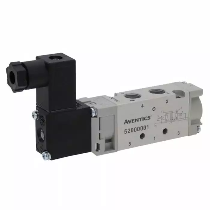 EMERSON - ASCO 5/2 Pneumatic Solenoid Valve - Solenoid/Pilot G 1/8 520 Series 24V ac, 52000002