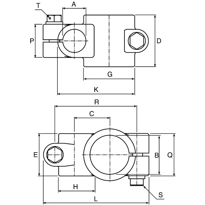 Rose+Krieger M10 Cross Clamp Connecting Component Strut Profile 30 mm 50 mm, 105030010200