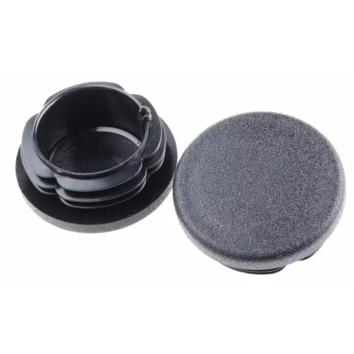 Rose+Krieger Black Round Tube Plug 40 mm Strut Profile, 90307-5 (Pack of 5 Pcs)