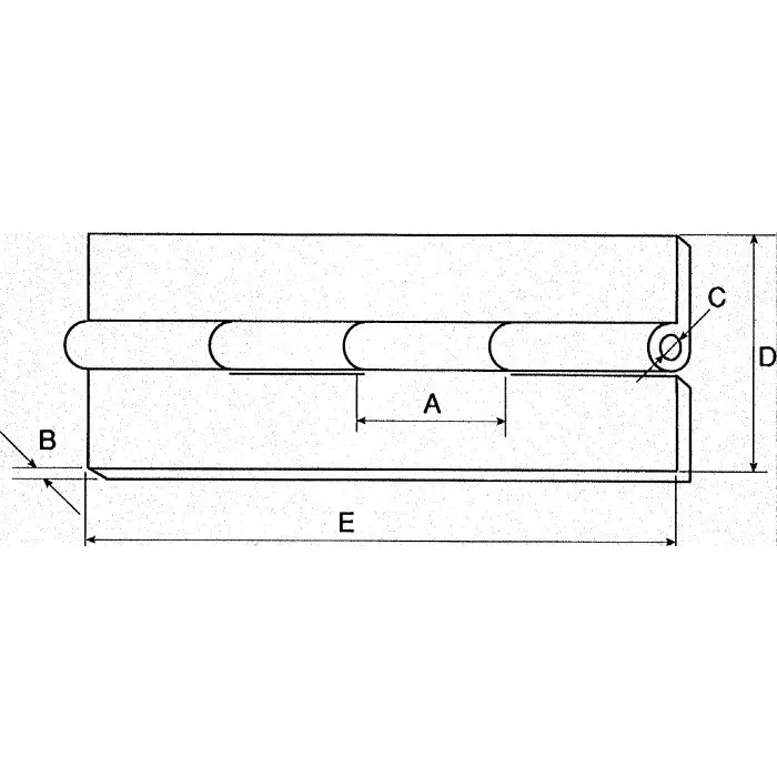 Pinet Stainless Steel Piano Hinge 1020mm x 70mm x 2mm (Pack of 2 Pcs)