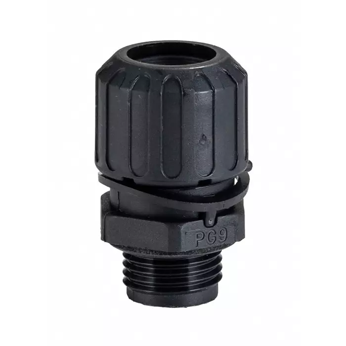 Adaptaflex Straight Conduit Fitting 13mm Nominal Size PG9 Nylon 66 Black, ASF13/PG9/A  AWB13 (Pack of 5 Pcs)