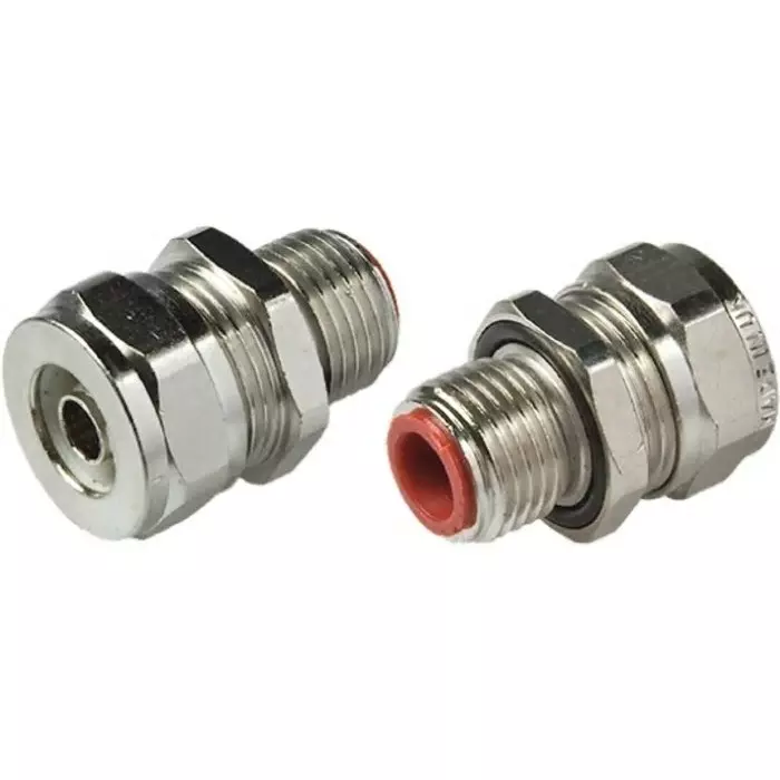 Adaptaflex Straight Conduit Fitting 10mm Nominal Size M16 Brass Silver IP67 Rating, 7TCA296030R0049SPL10/M16/M (Pack of 10 Pcs)