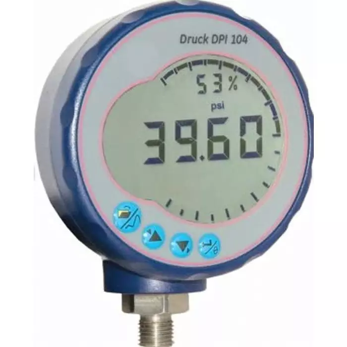 Druck Digital Pressure Gauge NPT 1/4 700 Bar Bottom Entry 95 mm Outside Diameter, DPI104-22S