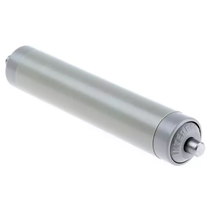 Interroll PVC Round Conveyor Roller Spring Loaded 20mm Dia. x 100mm L 90N Load Capacity Stainless Steel 6mm Spindle, 11AZS20D03 - 100