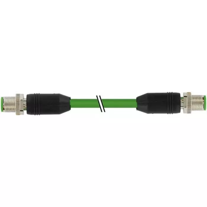 Murrelektronik Limited Communication Cable 1 m Straight Male 4 Way M12 to Straight Male 4 Way M12, 7000-44511-7960100